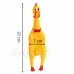 Gumové pískacie kuriatko pre psa - 37 cm 