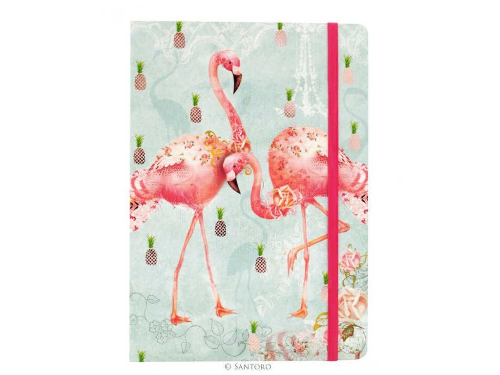 Gorjuss zápisník A5 Flamingos